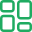 Grid layout icon representing architectural industrial astragal bar grids