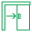 Sliding control icon representing smooth-sliding and bifolding door mechanisms